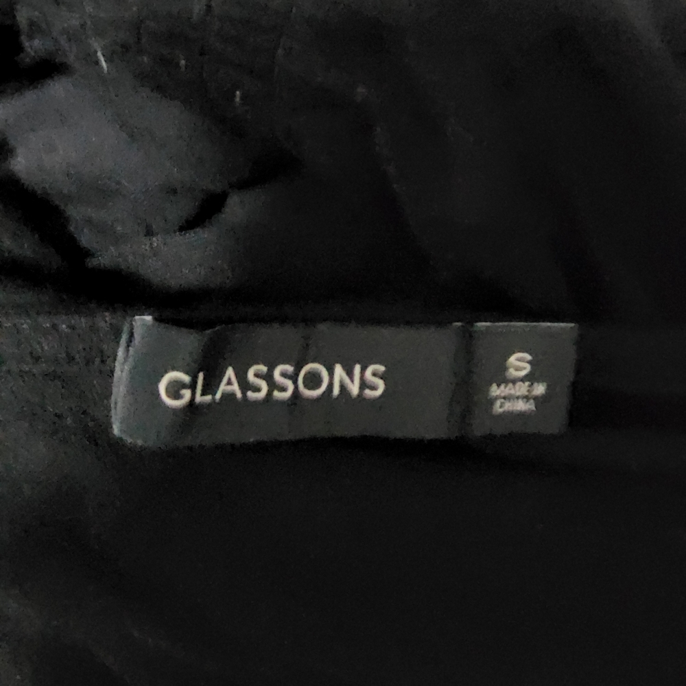 Aus S Glassons Black Wrap Front Long Sleeve Stretch Crop Top - Picture 7 of 16